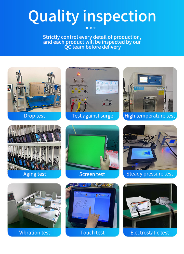 Strict quality inspection for industrial computers including aging, drop, and vibration tests