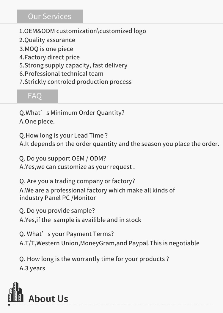 Industrial PC OEM/ODM services FAQ and 3-year warranty policy for international buyers