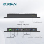 Industrial PC interface panel featuring 4x USB 3.0 ports and professional Phoenix terminals for secure wiring.