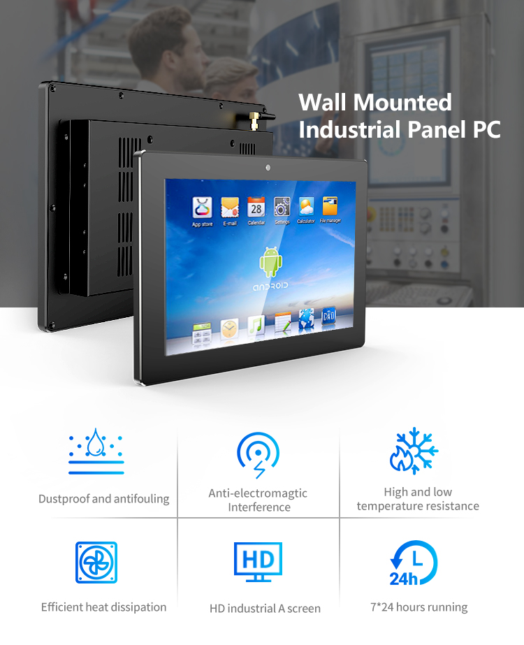 G3A-BS101-WCB Series Wall Mounted Industrial Panel PC – dustproof, anti-interference, high and low temperature resistance, with 7/24 continuous operation