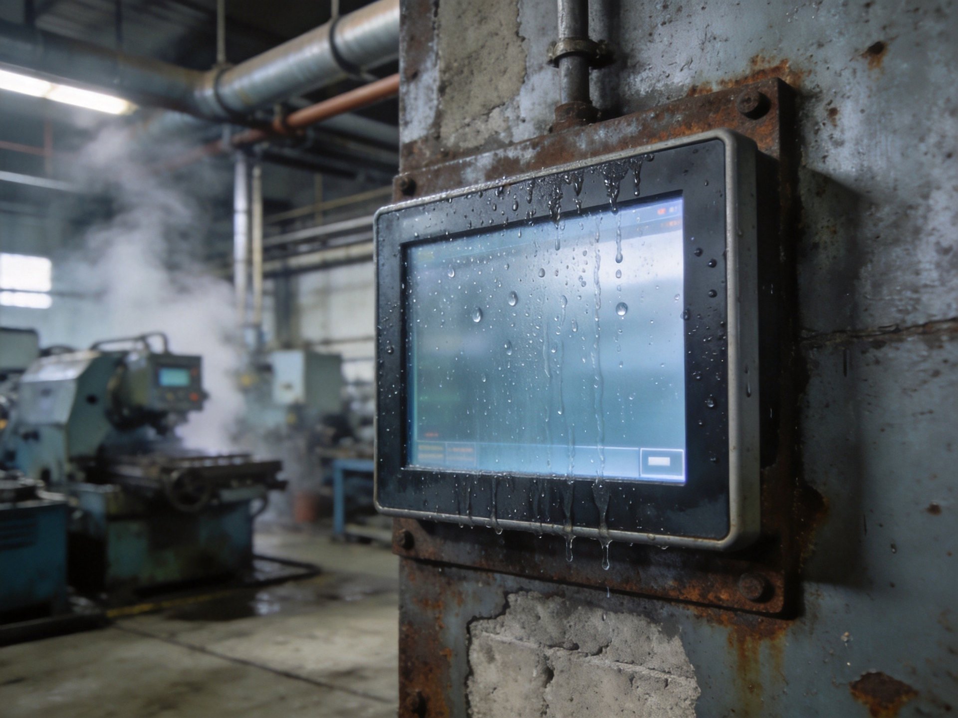 industrial touch screen maintenance moisture