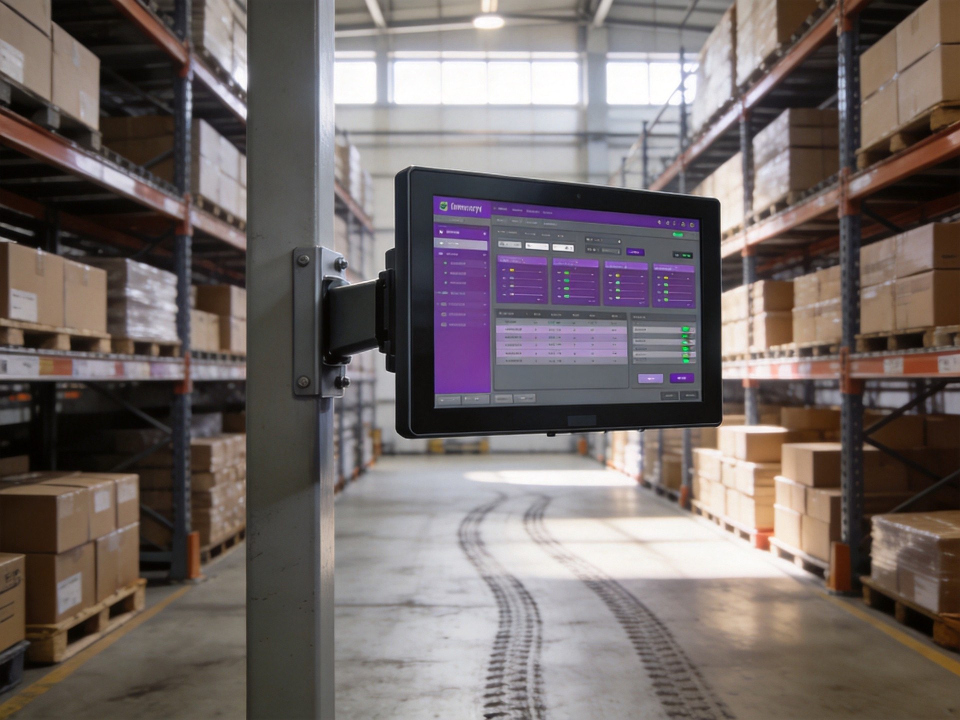 cantilever industrial PC warehouse implementation