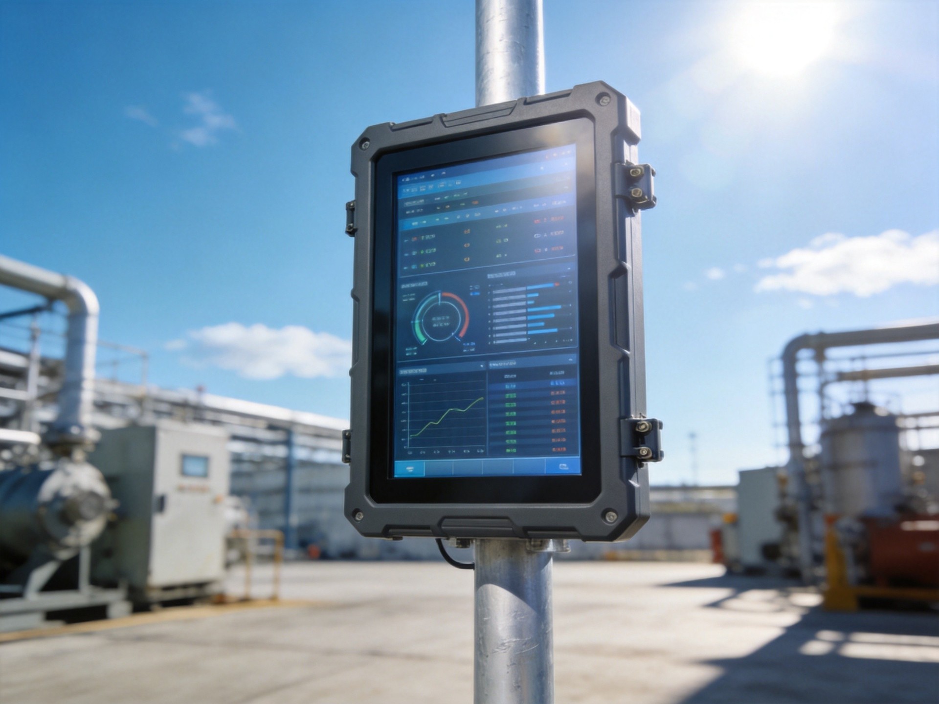 outdoor industrial display sunlight readability