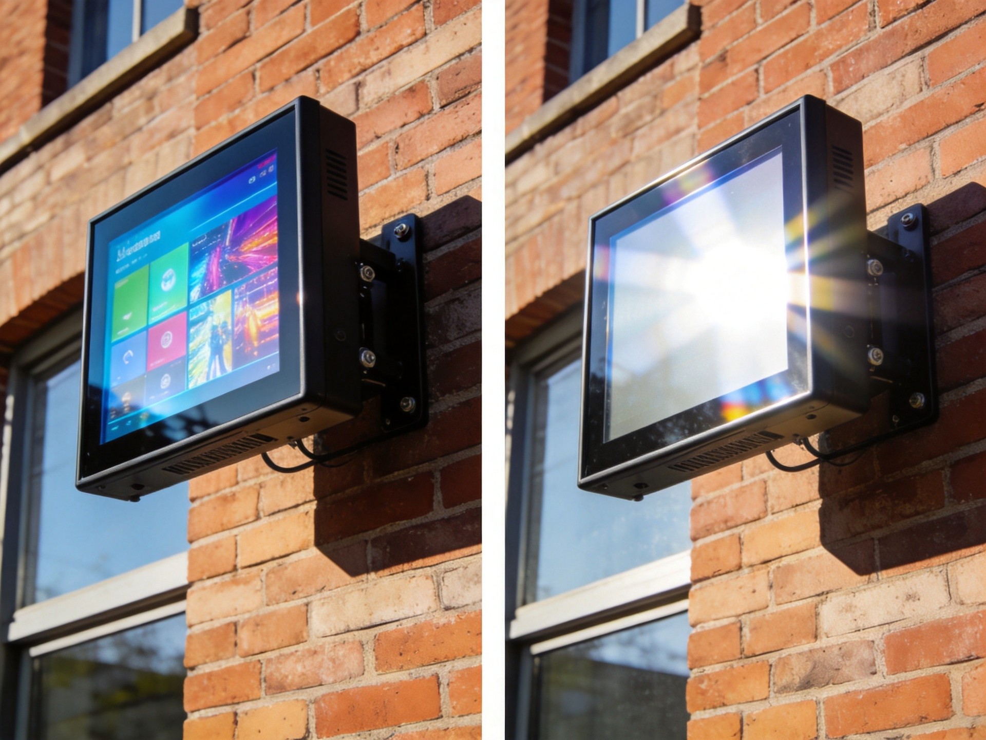 high brightness industrial display outdoor