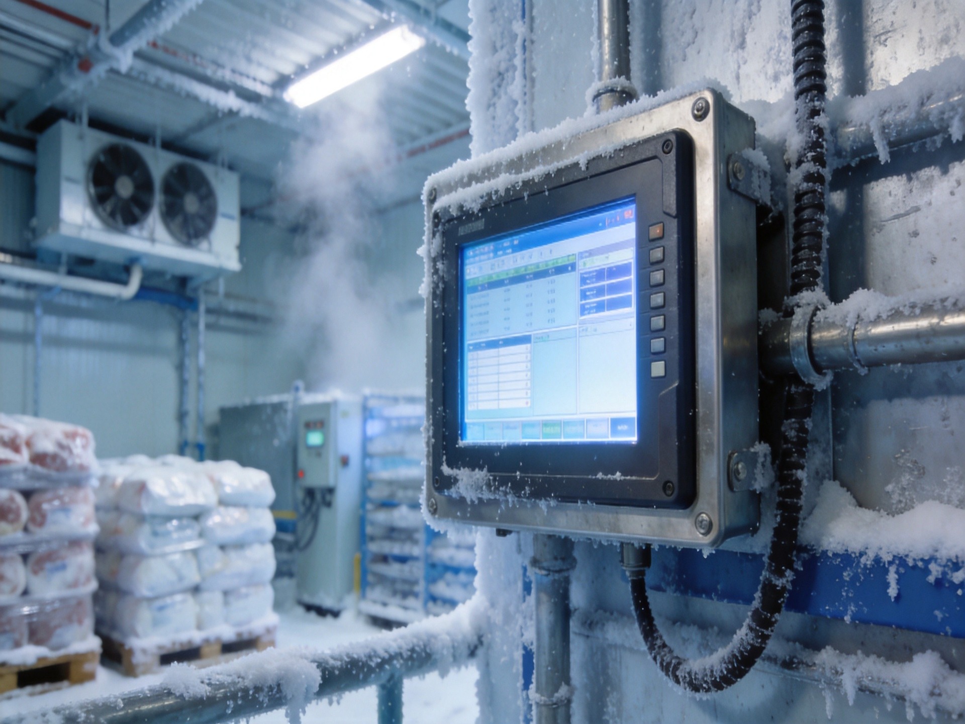 Outdoor industrial display at remote desert oil field with wide-temperature rated panel PC