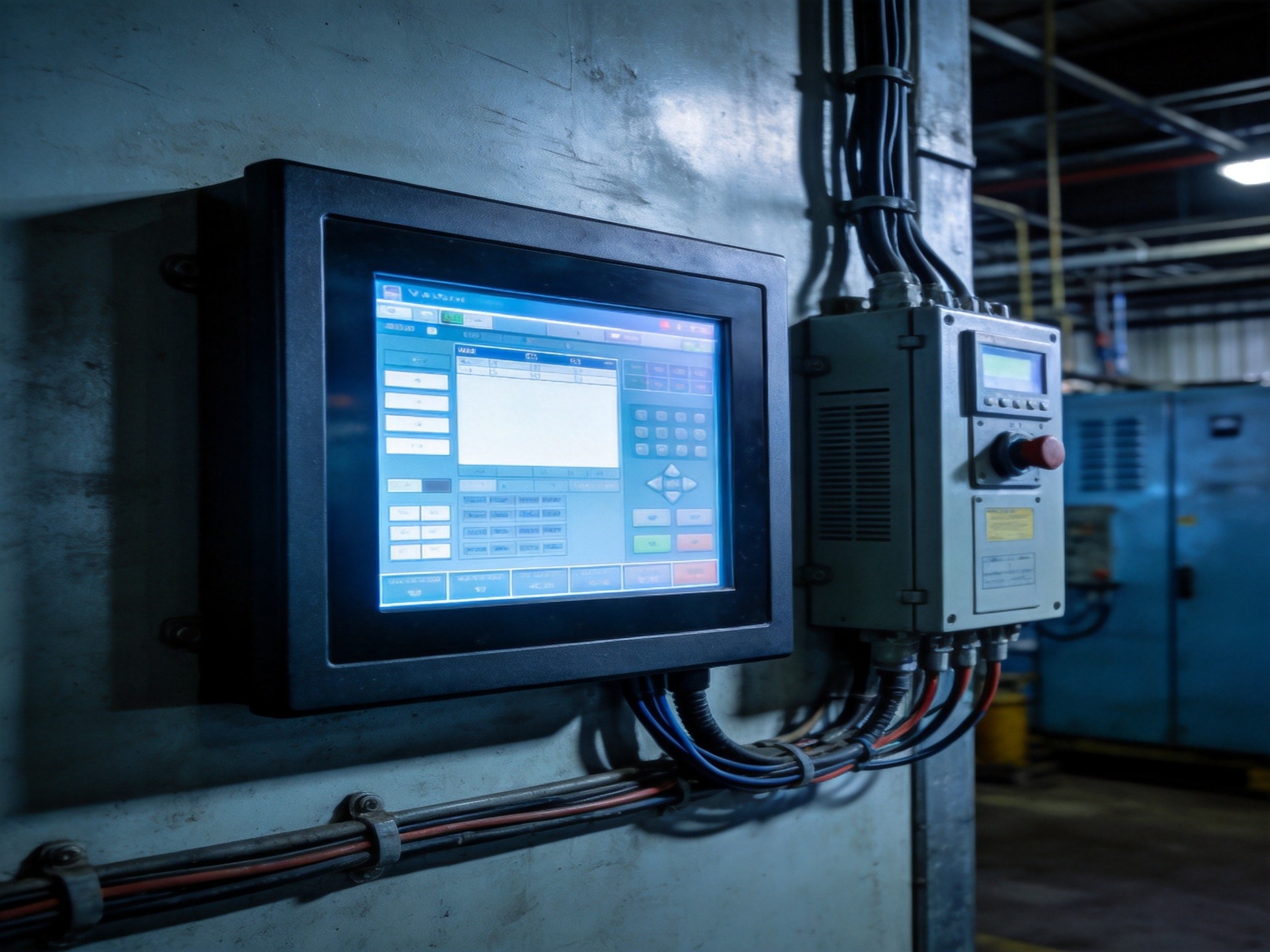 Industrial computer power supply unit with wide input range label and ruggedized connectors