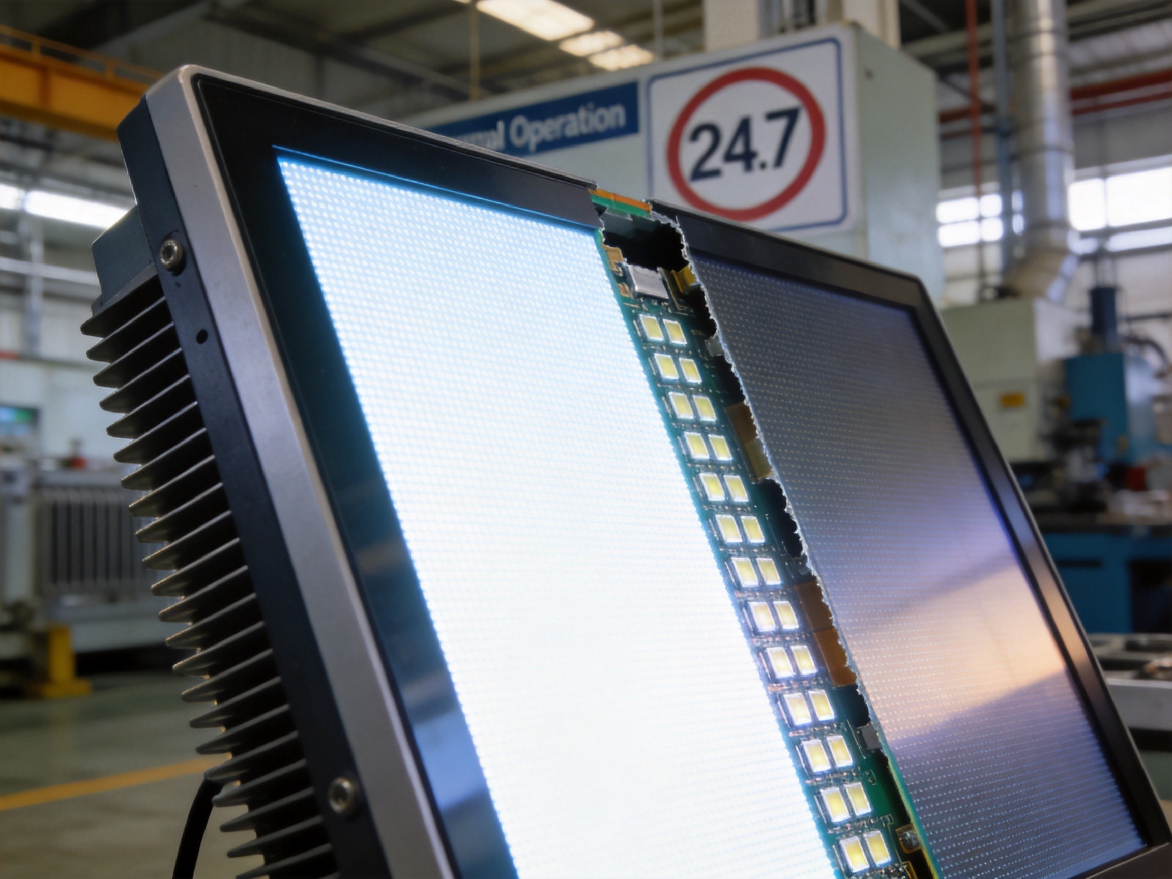 LED Backlight Degradation in 24/7 Industrial Displays: Root Cause Analysis and Prevention Strategies