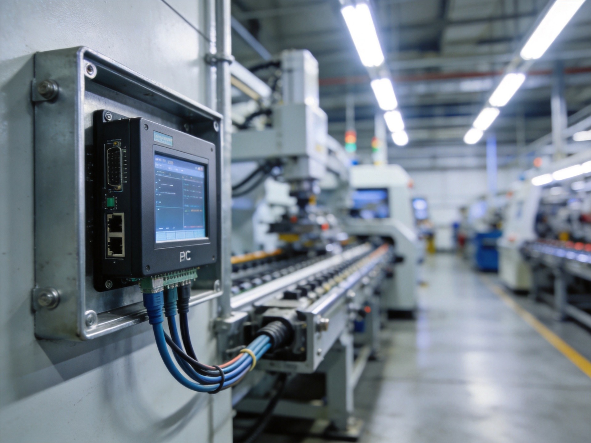 Industrial edge computing hardware processing sensor data with bandwidth optimization display