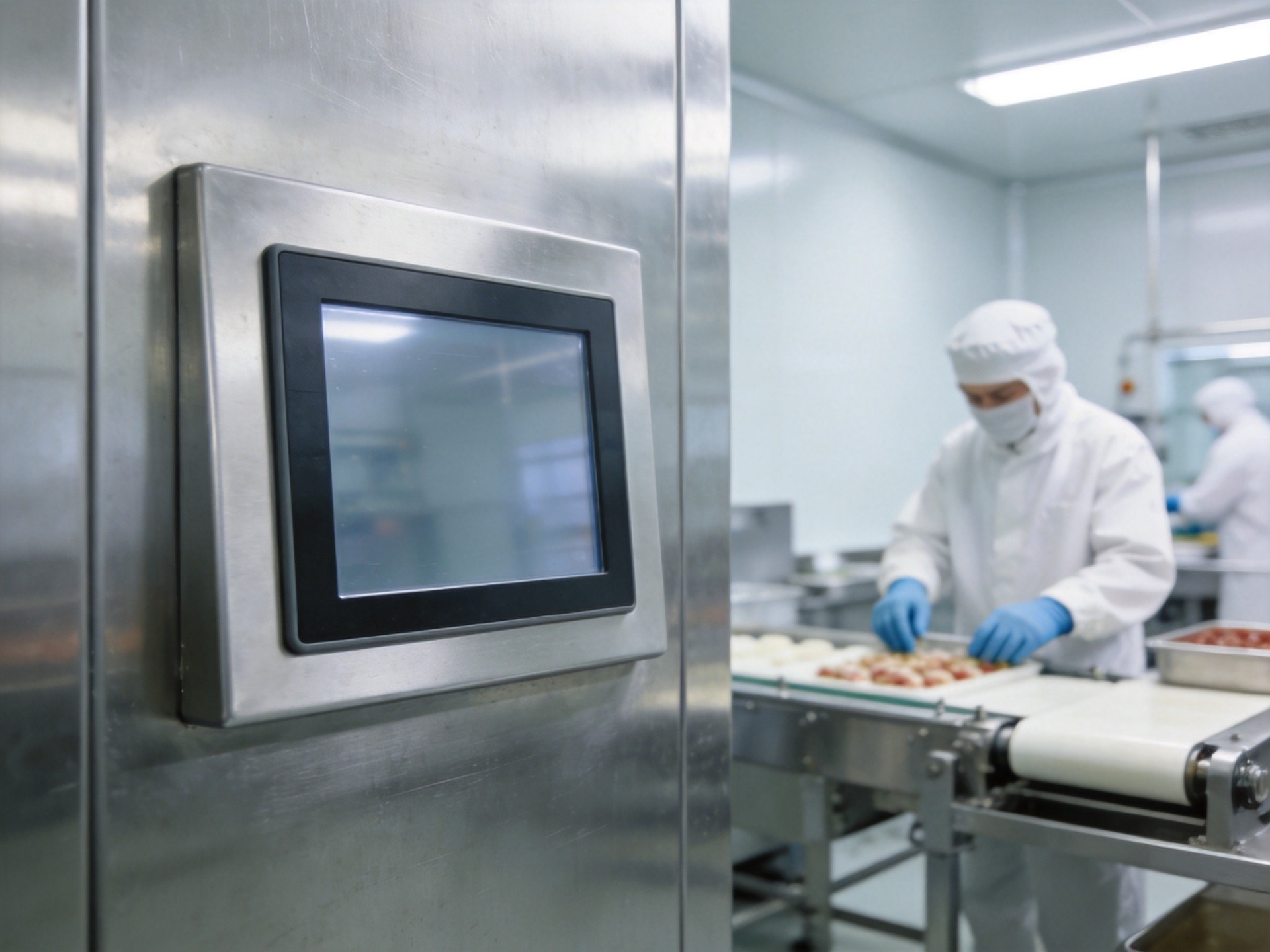 ISO 22196 antimicrobial testing laboratory setup for industrial touchscreen surfaces