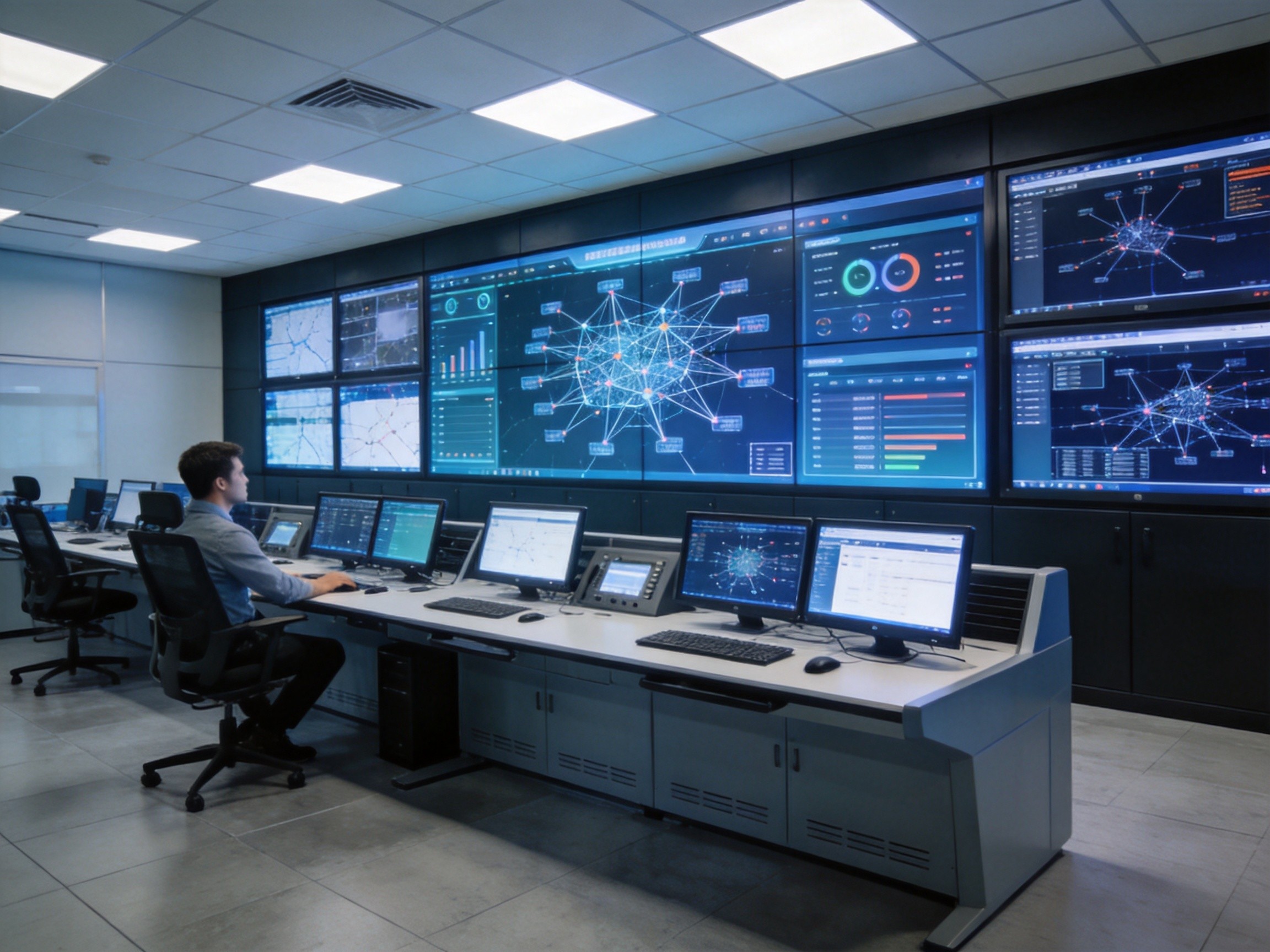 Data Center NOC Operations: Multi-Screen KVM and Monitoring Wall Deployment with Industrial Panel PCs
