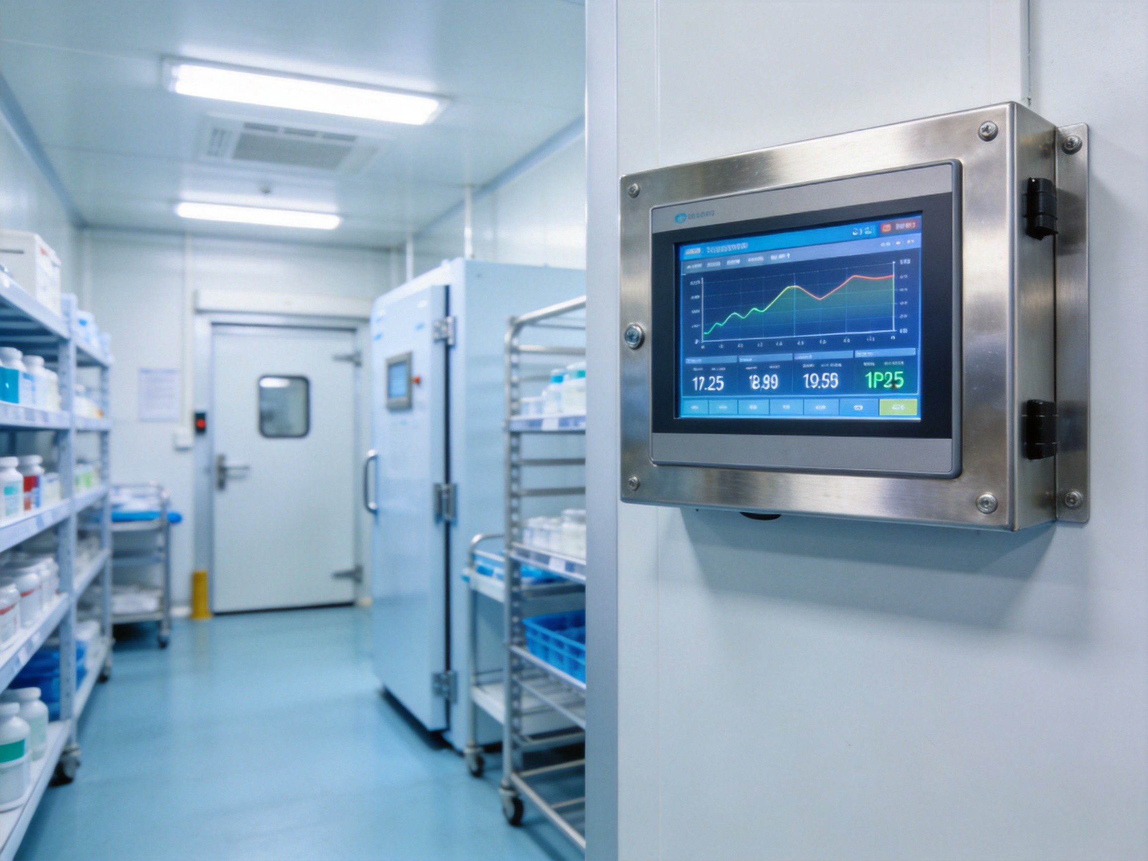 Pharmaceutical Cold Chain and Refrigerated Warehousing: Temperature-Controlled Panel PCs for GxP-Compliant Monitoring