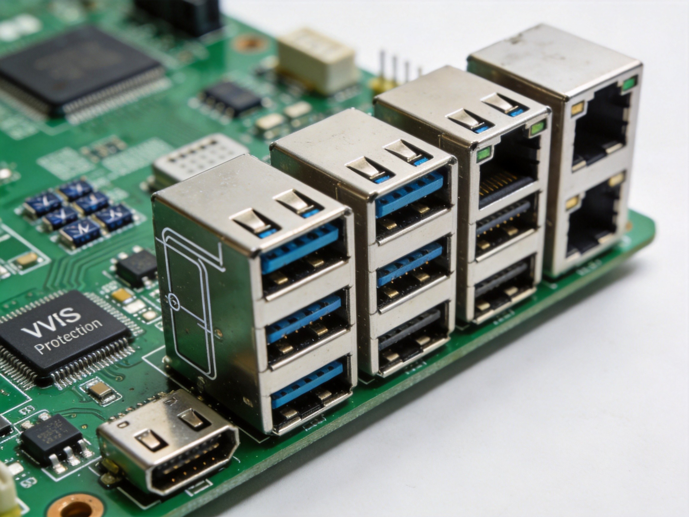 Dual industrial panel PCs in a redundant configuration showing one active and one standby unit with synchronized USB peripheral connections
