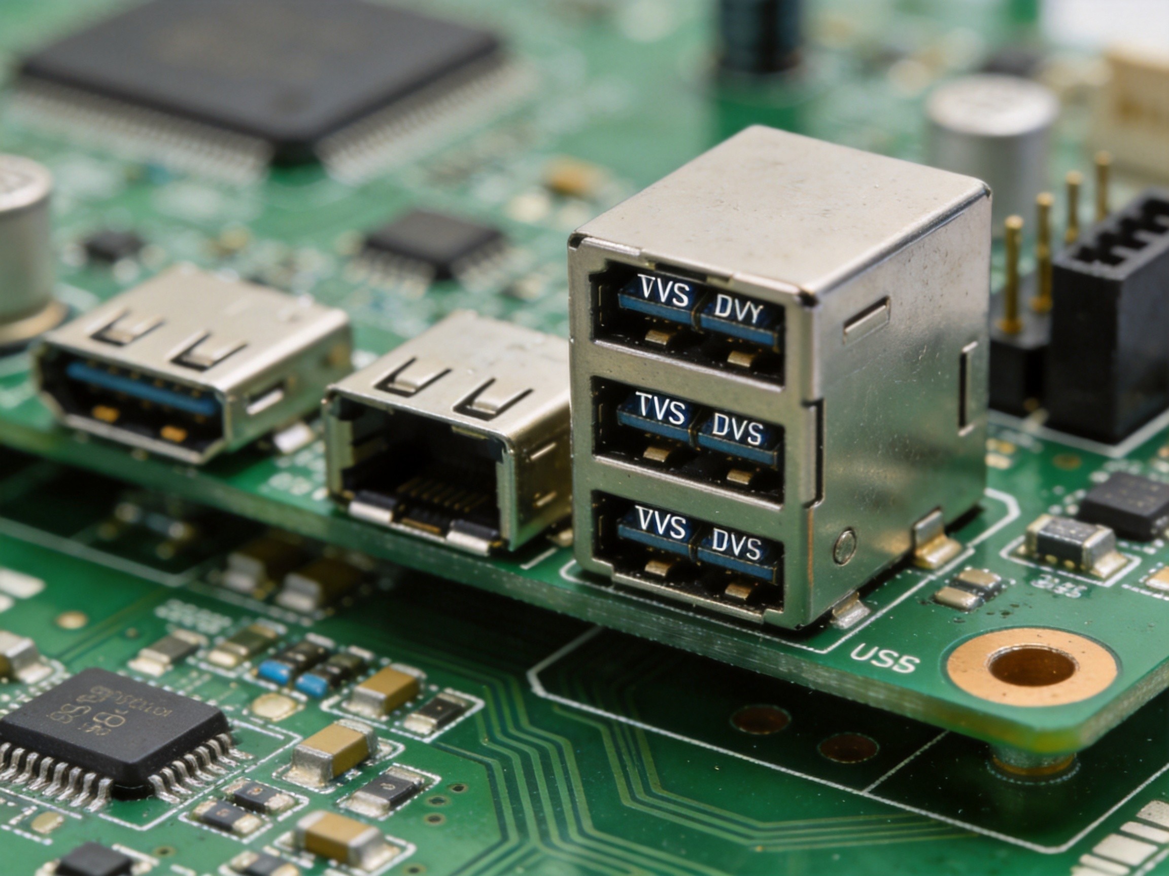 Industrial panel PC undergoing ESD immunity testing in a laboratory with test probes and monitoring equipment connected