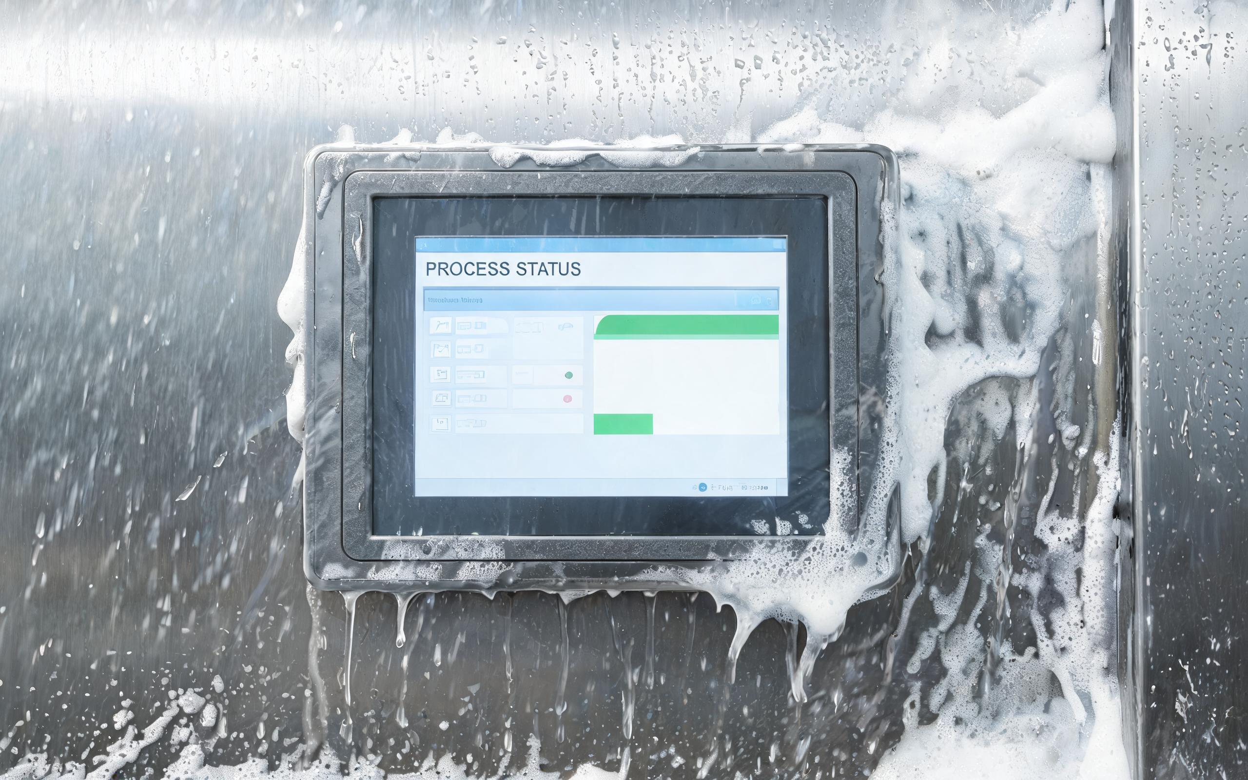 Washdown Deployment of Waterproof Industrial Monitors waterproof industrial monitor in food processing washdown environment