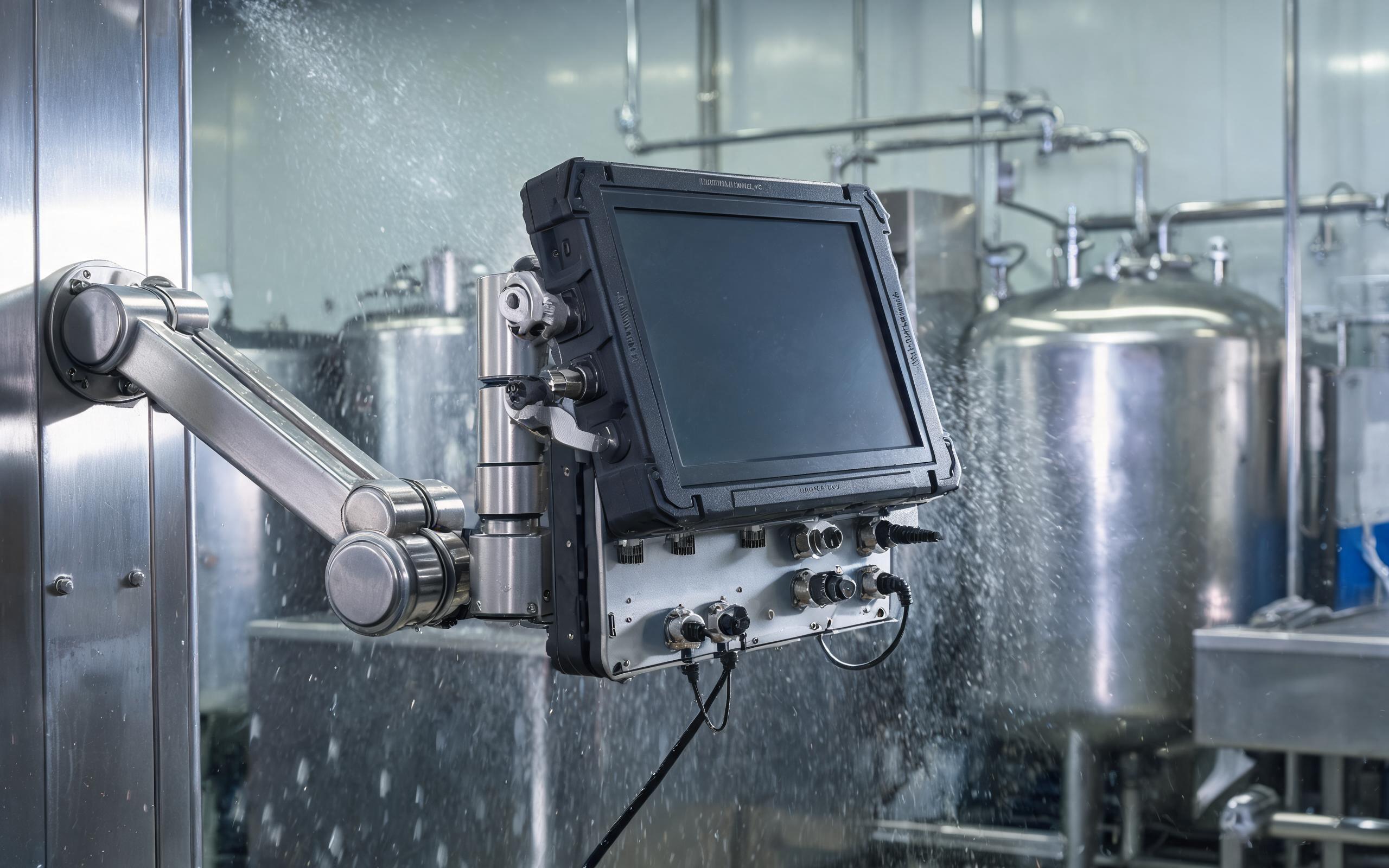 Full Enclosure IP65 Arm-Mounted Unit full enclosure industrial panel pc ip65 arm mounted exposed