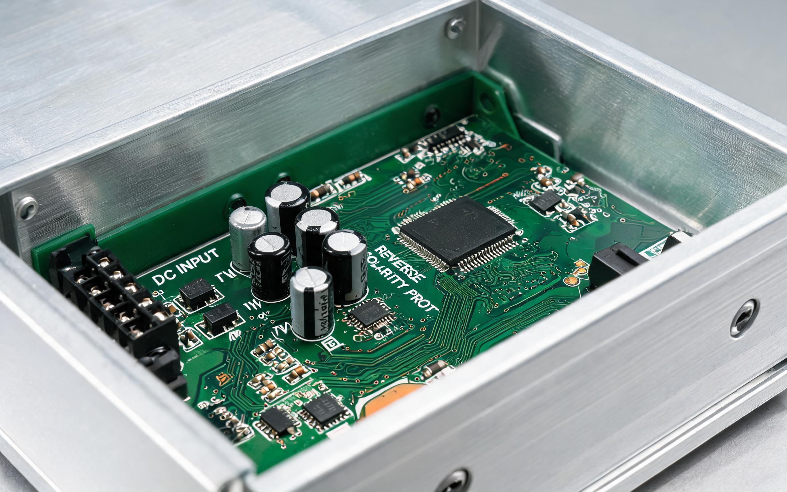 Wide Voltage Protection Front End wide voltage protection circuit inside embedded industrial pc chassis