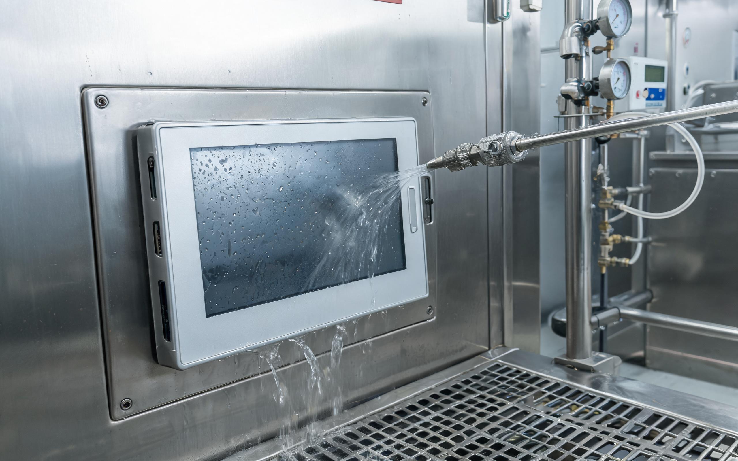 Industrial Panel PC IP65 Elastomers in Caustic Cleaning