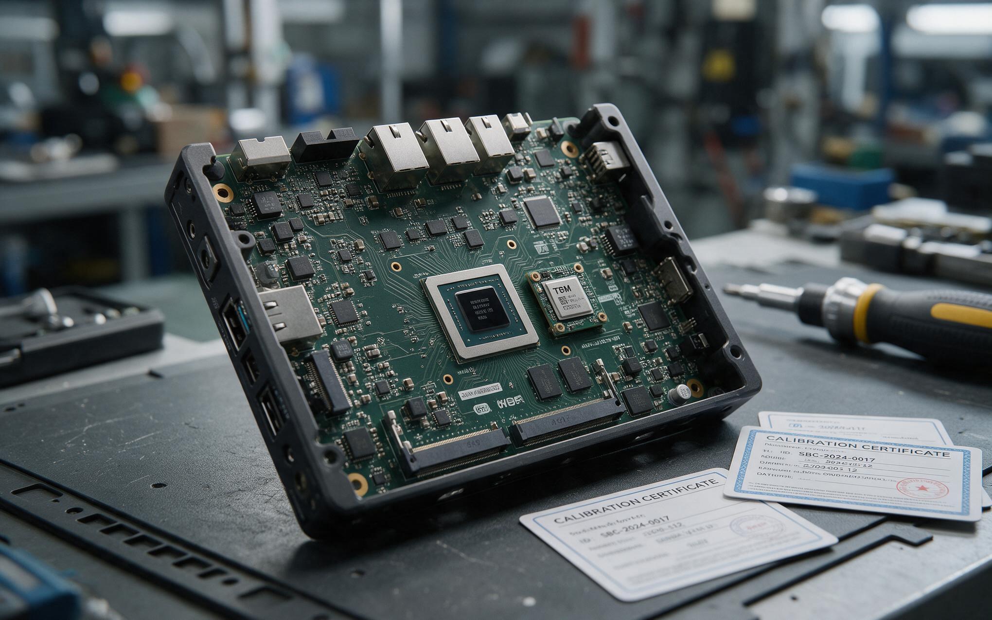 Key Enrollment on the Bench TPM 2.0 security module and certificate cards prepared on an engineering bench for a Windows 10 fleet