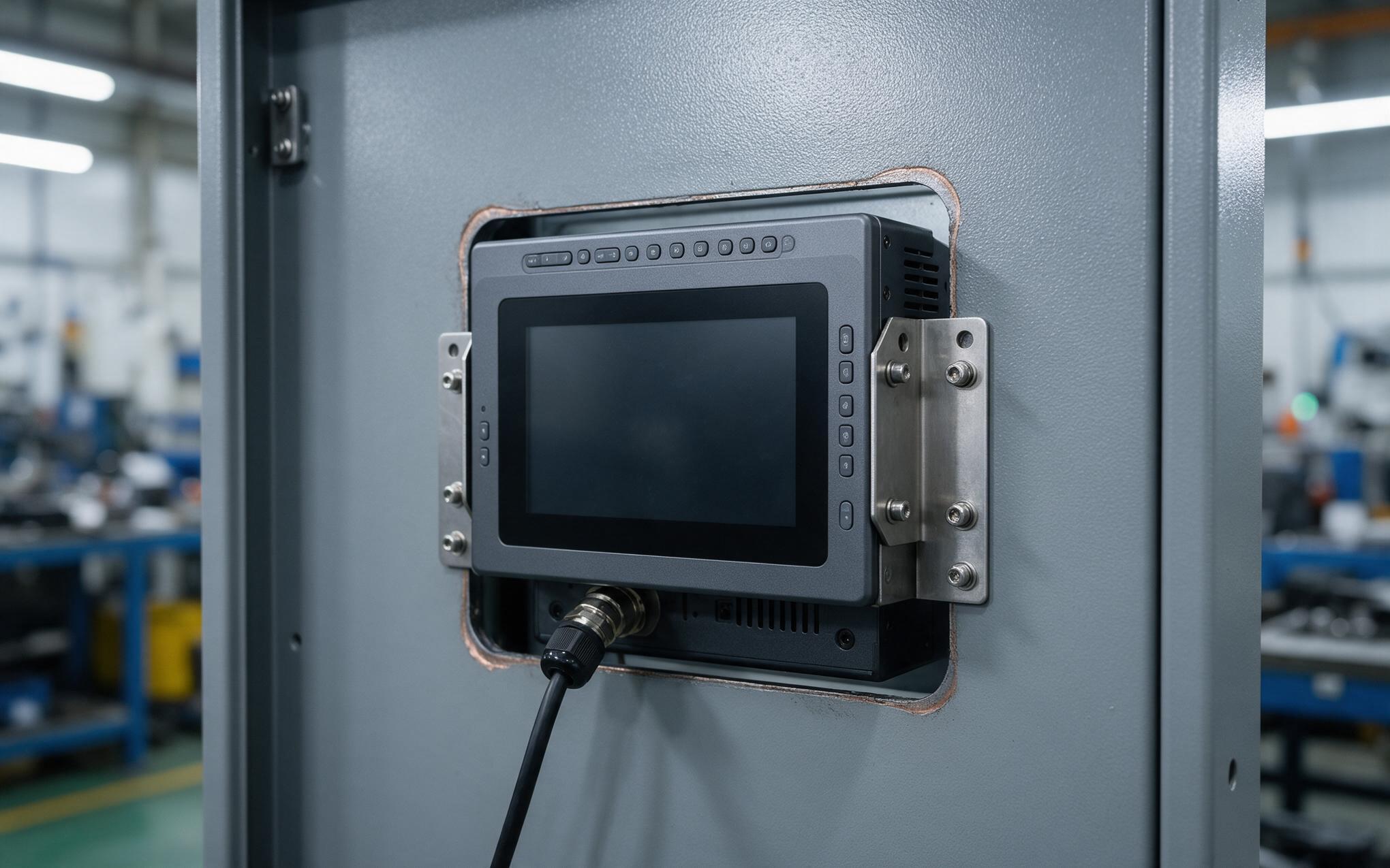 Panel Mount Industrial PC Grounding in Painted Steel Doors
