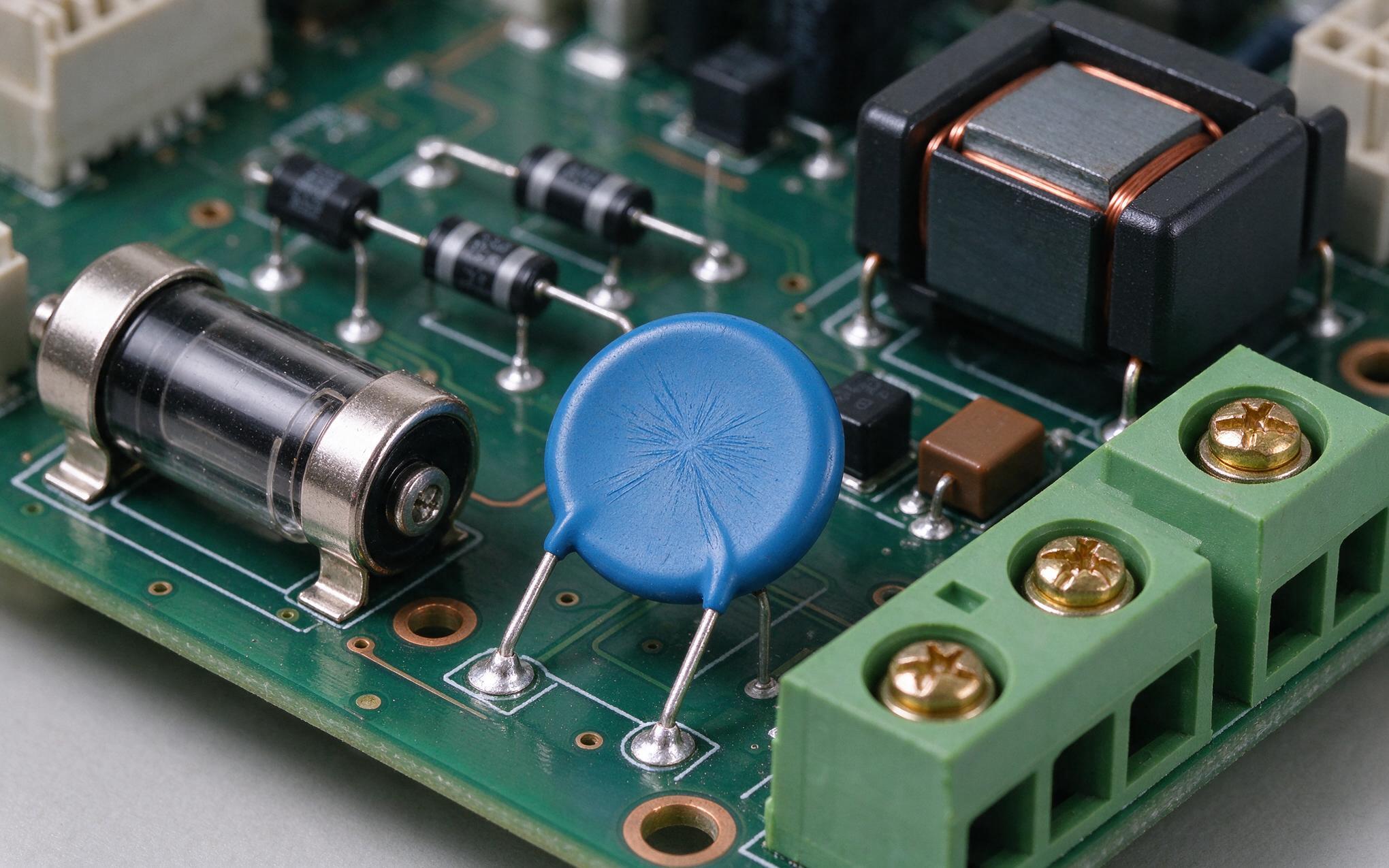 Staged Clamp Components Two-stage transient voltage suppression on the power input of an industrial pc touch screen monitor