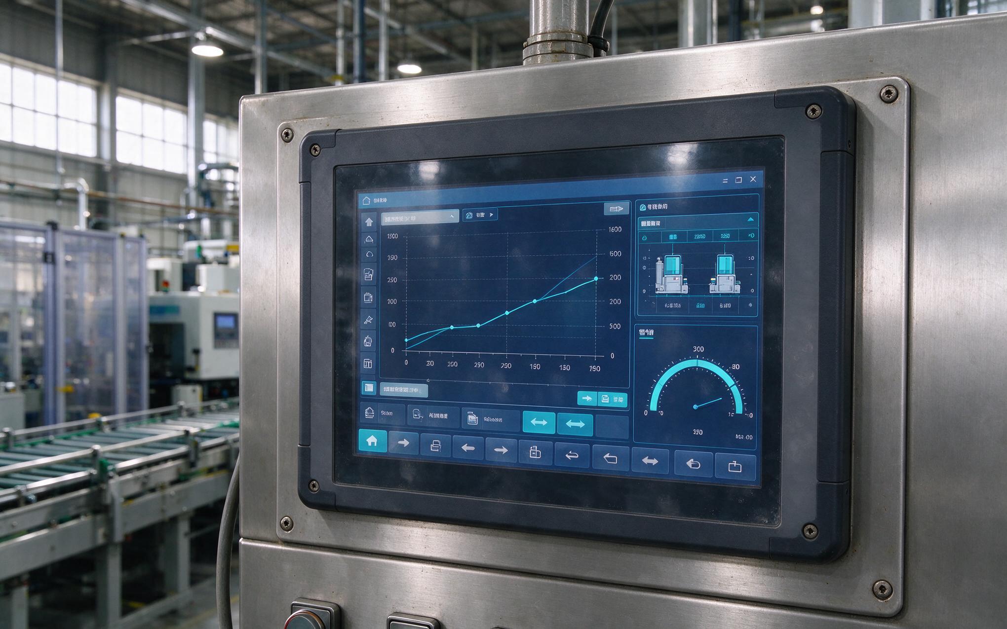 Industrial Touchscreen Monitor in Long-Term Factory Deployment industrial touchscreen monitor long-term deployment on factory production line