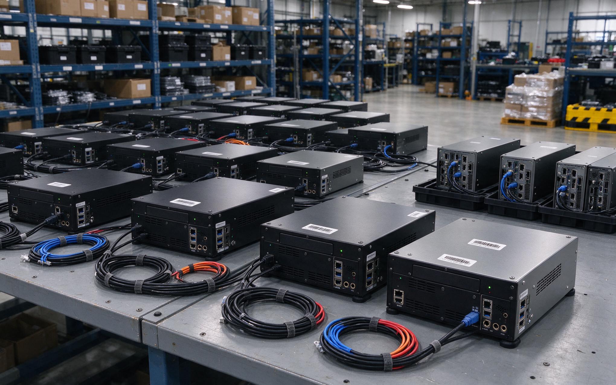 embedded industrial PC units staged for zero-touch fleet certificate enrollment