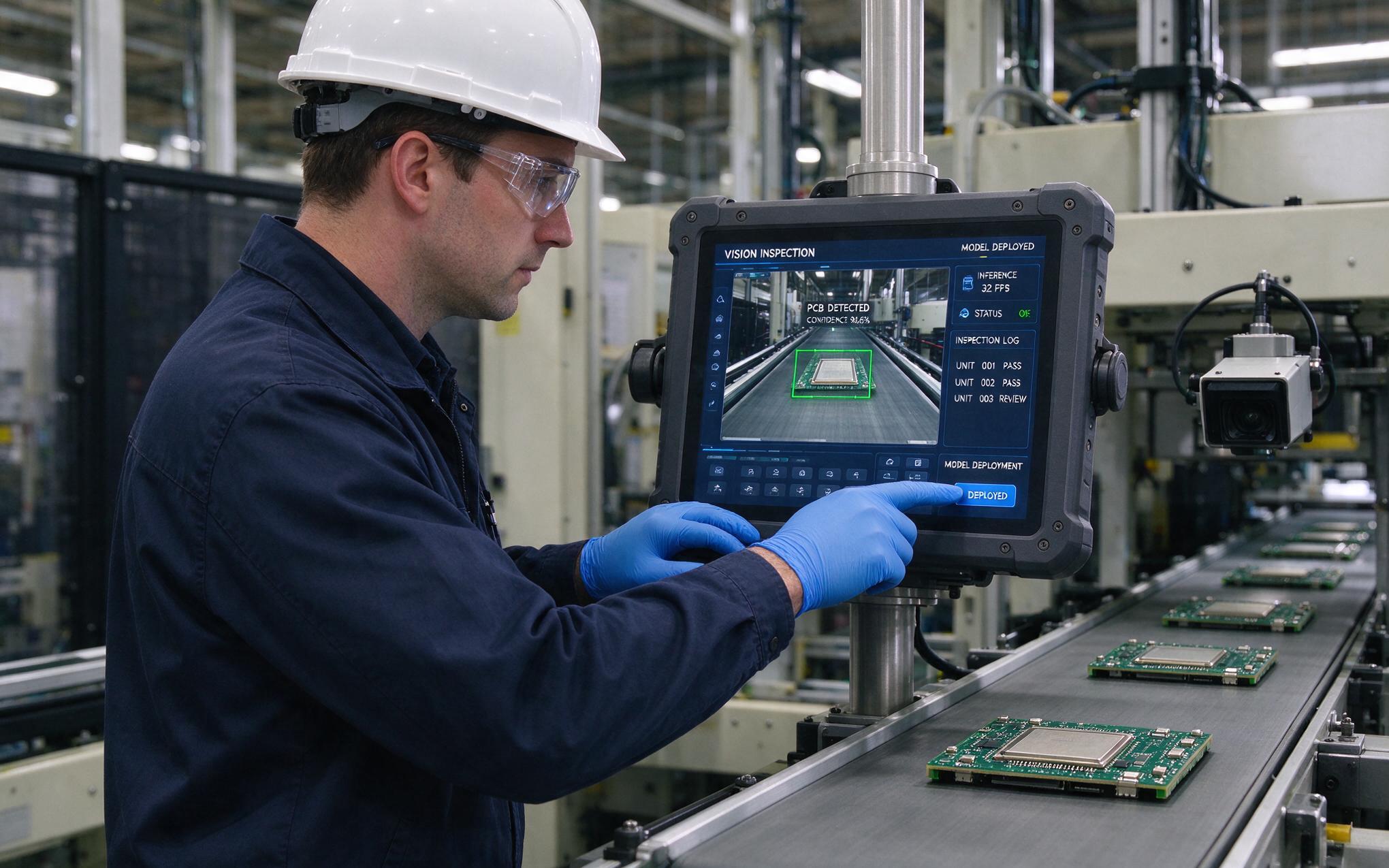 Deploying Inference Models to the Line Vision inspection model deployment to an industrial panel pc linux runtime