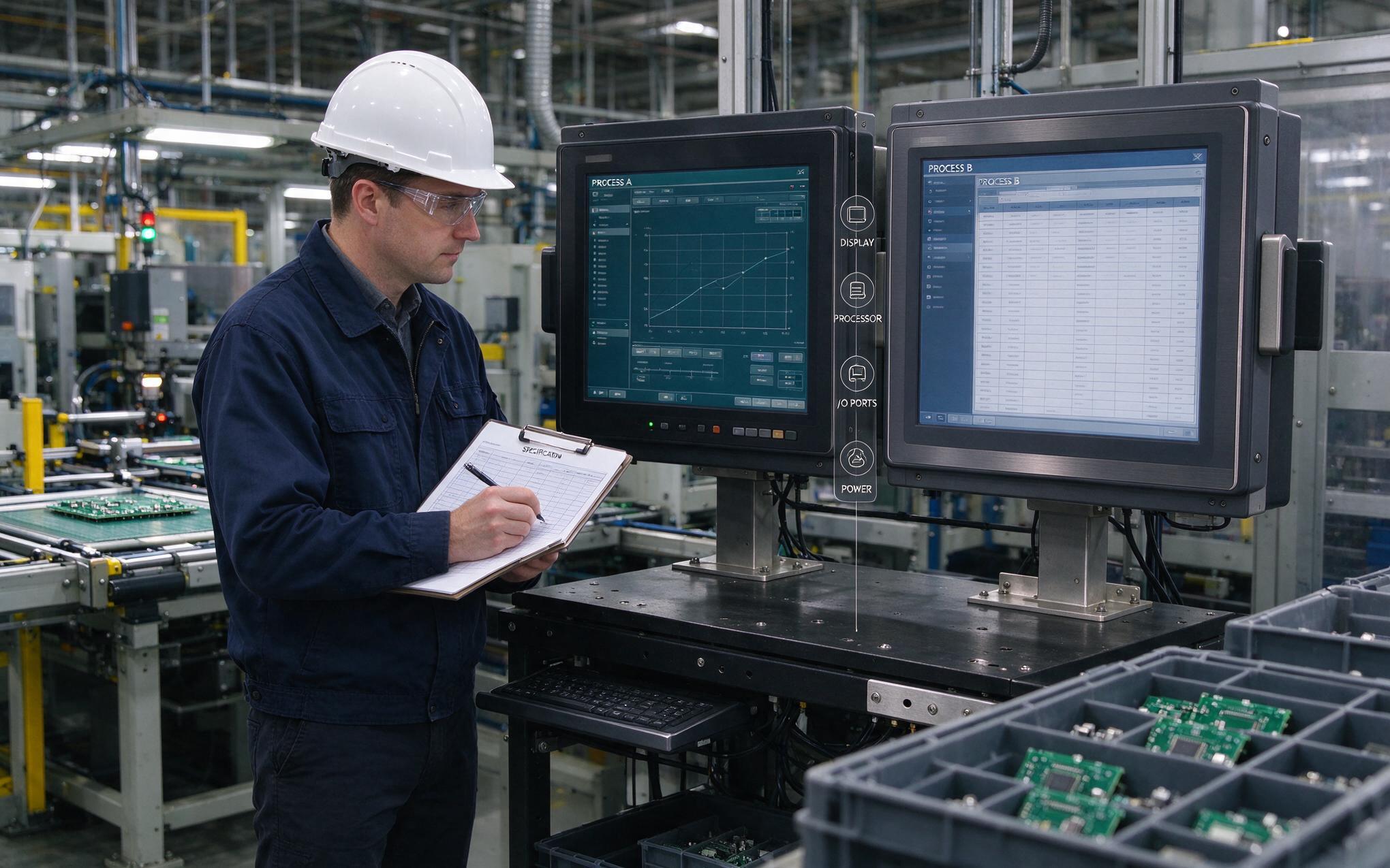 Evaluating NPU-Ready Units for the Line Selection review of NPU-ready industrial panel computers at an assembly station